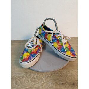 Vans Unisex Classic 721356 Geometric Multicolor Shoes Sneakers Size M 5.5 / W 7